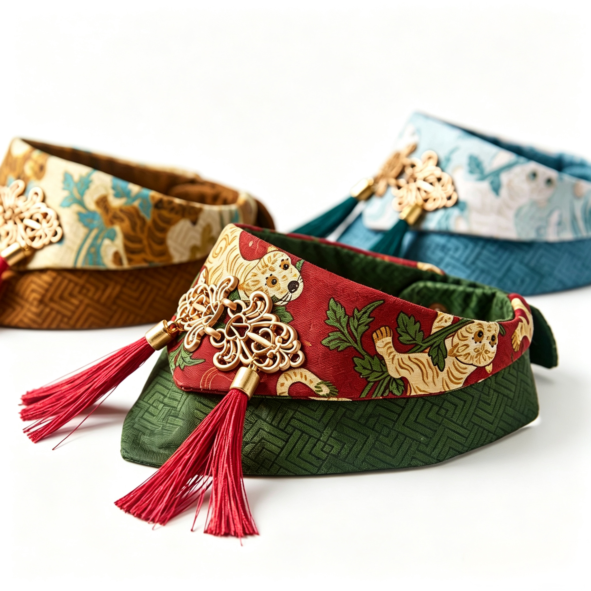 New Chinese Style Pet Triangle Bandana | Cotton Cat & Dog Neckwear