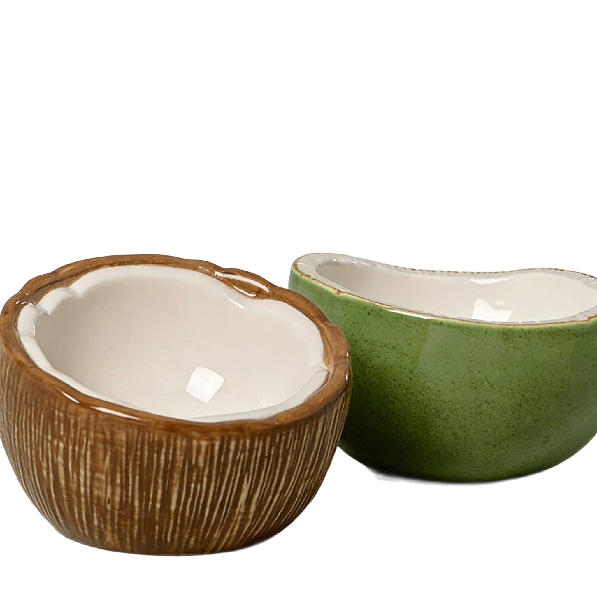 Coconut Design Ceramic Pet Bowl – Durable & Easy to Clean