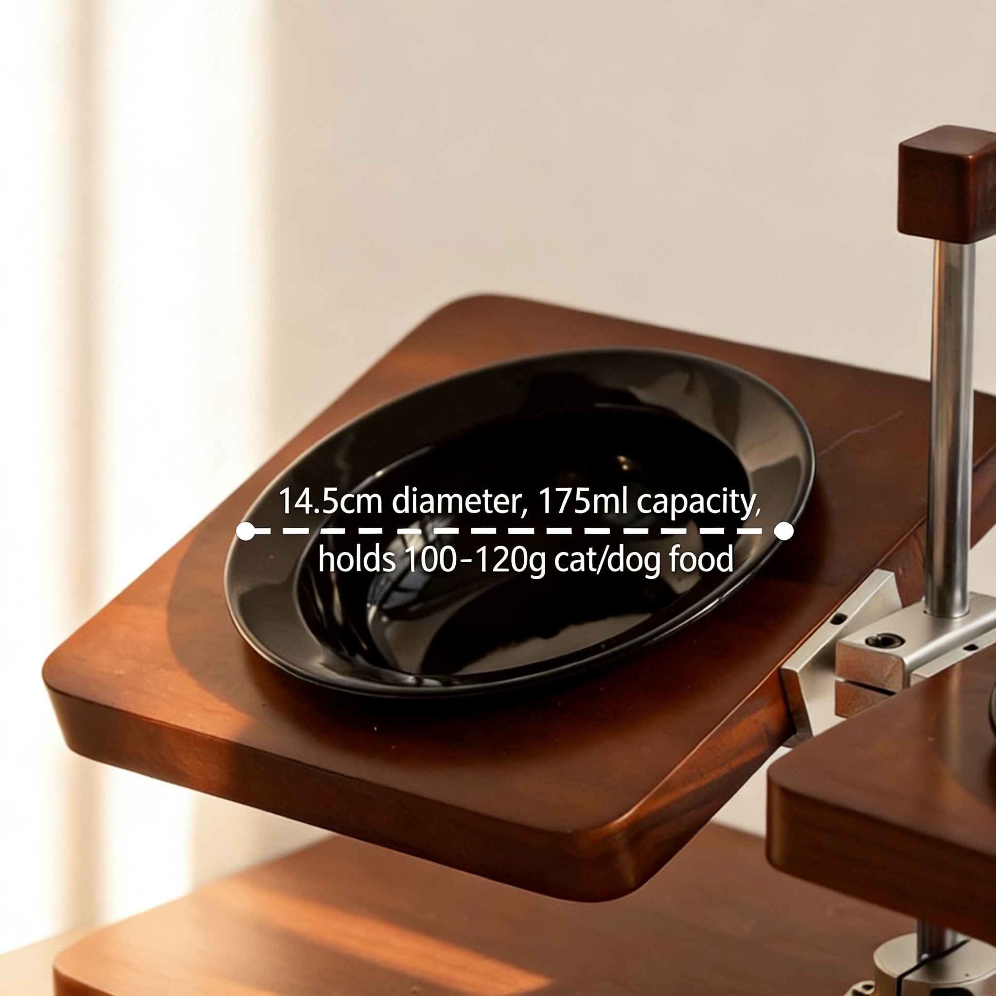 Vintage Wooden Adjustable Pet Bowl | Neck Protection Dual Bowls