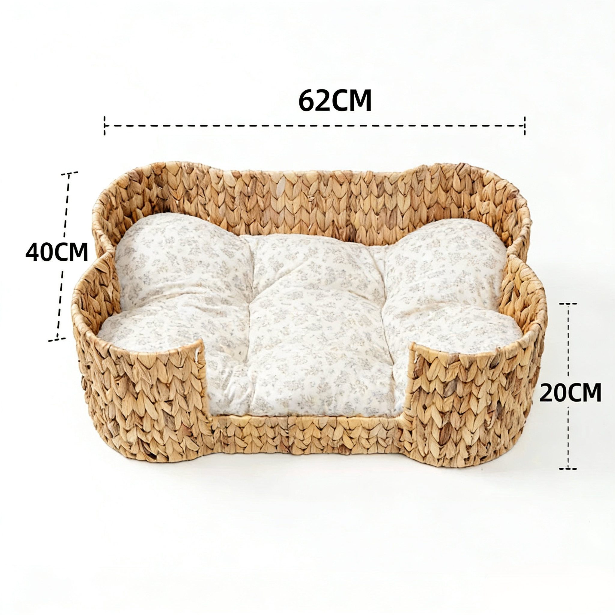 Handwoven Rattan Pet Bed | Cozy Cuddler Nest for Dogs & Cats