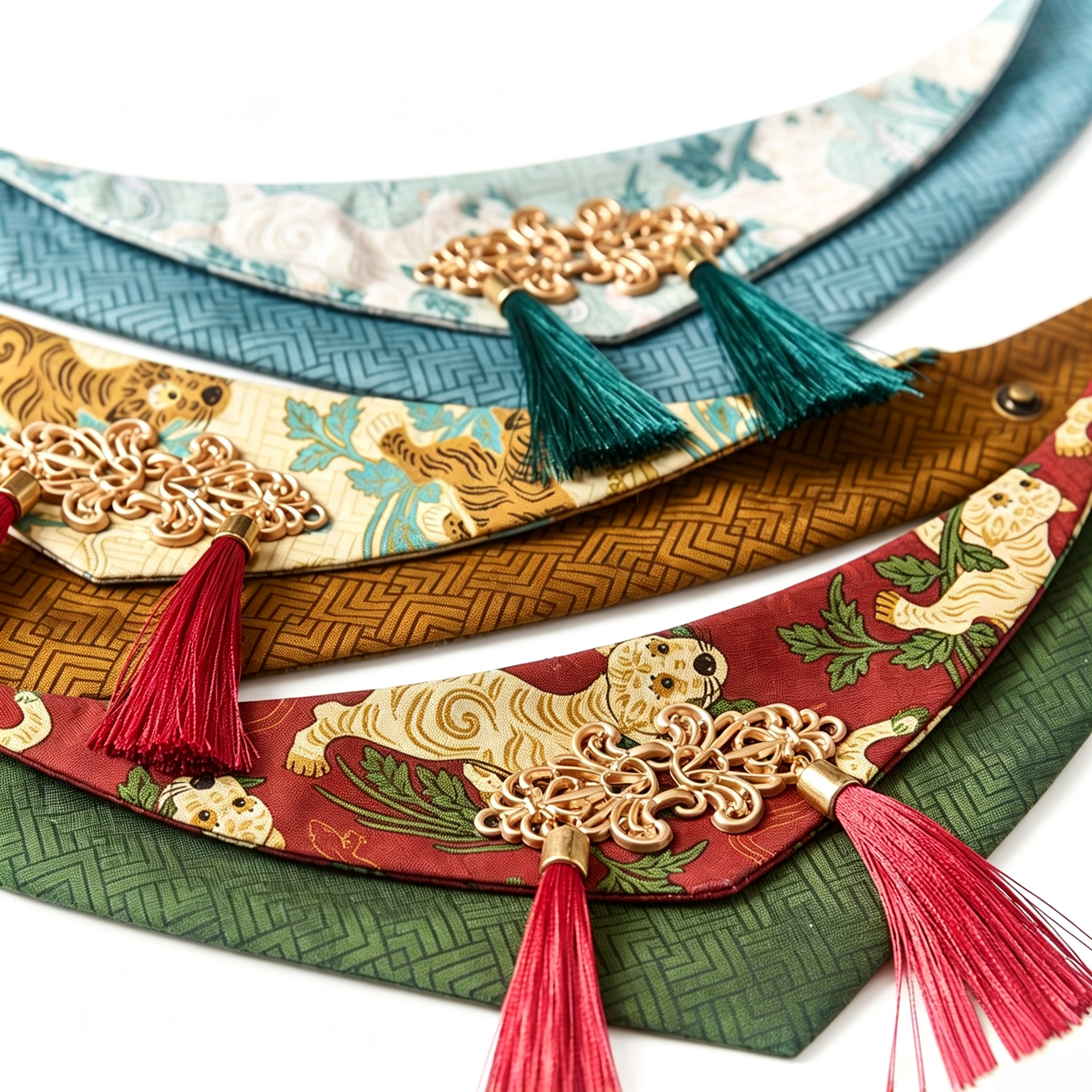 New Chinese Style Pet Triangle Bandana | Cotton Cat & Dog Neckwear