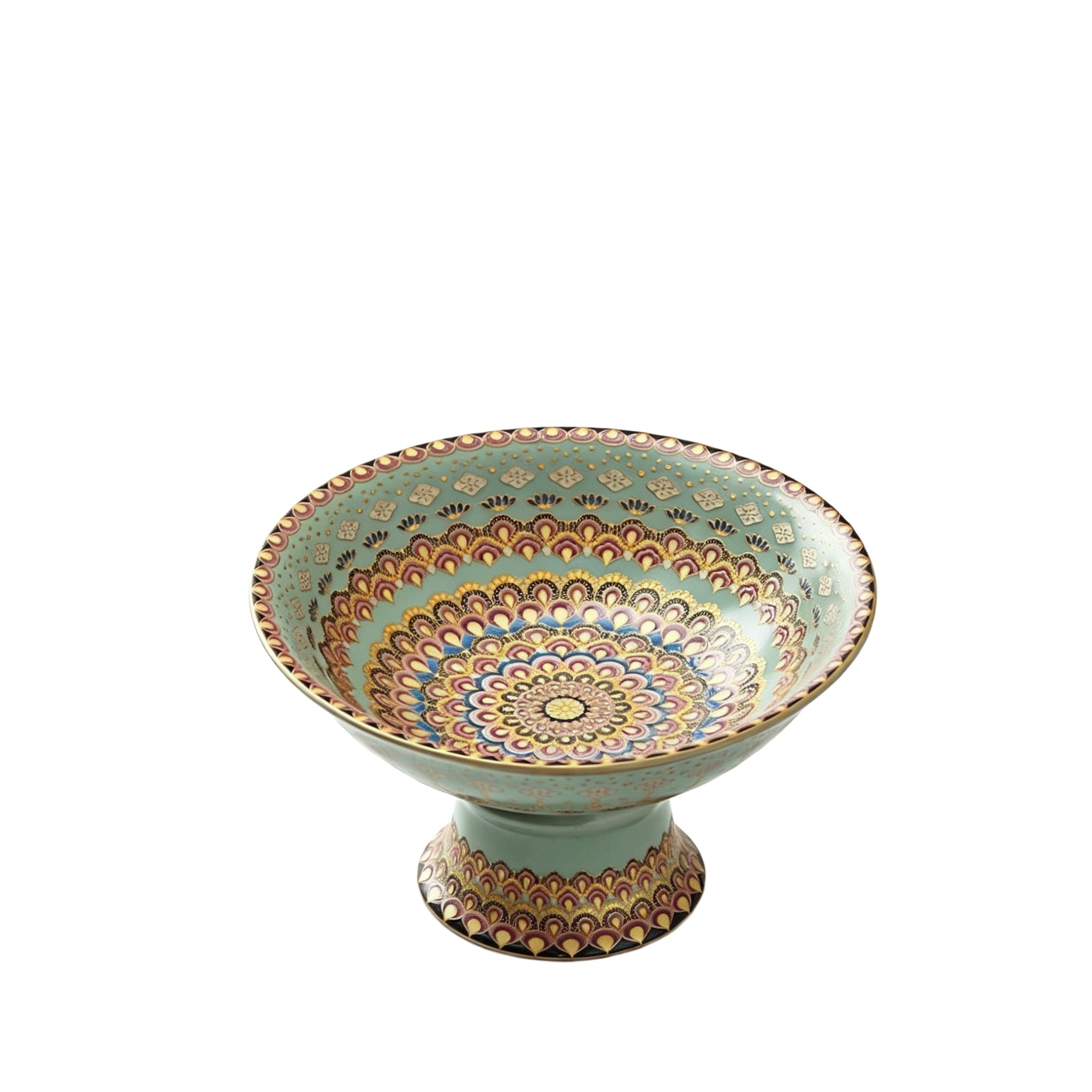 Vintage Chinese Doucai Elevated Pet Bowl