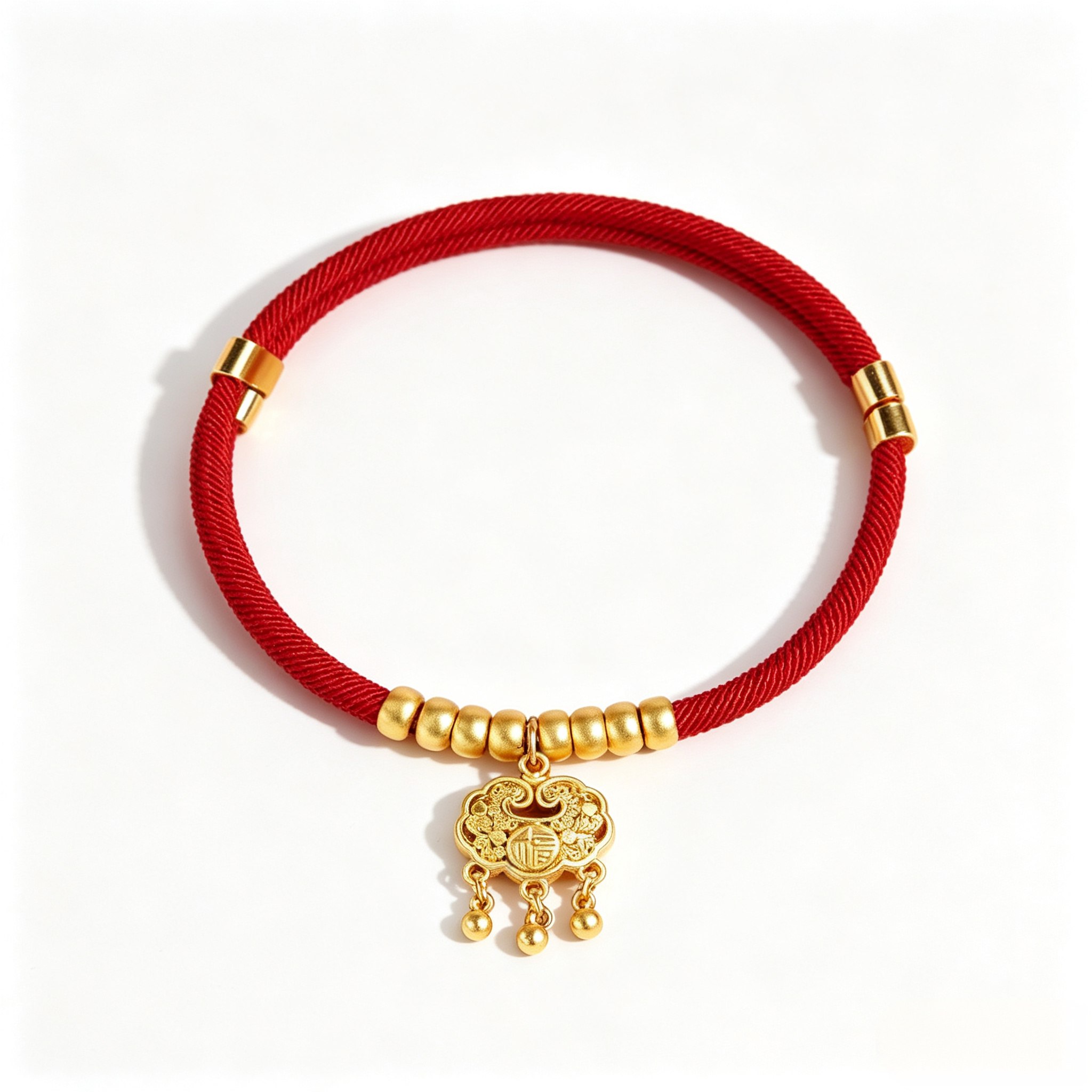 Lucky Gold Lock Pet Collar - Protection & Safety Charm