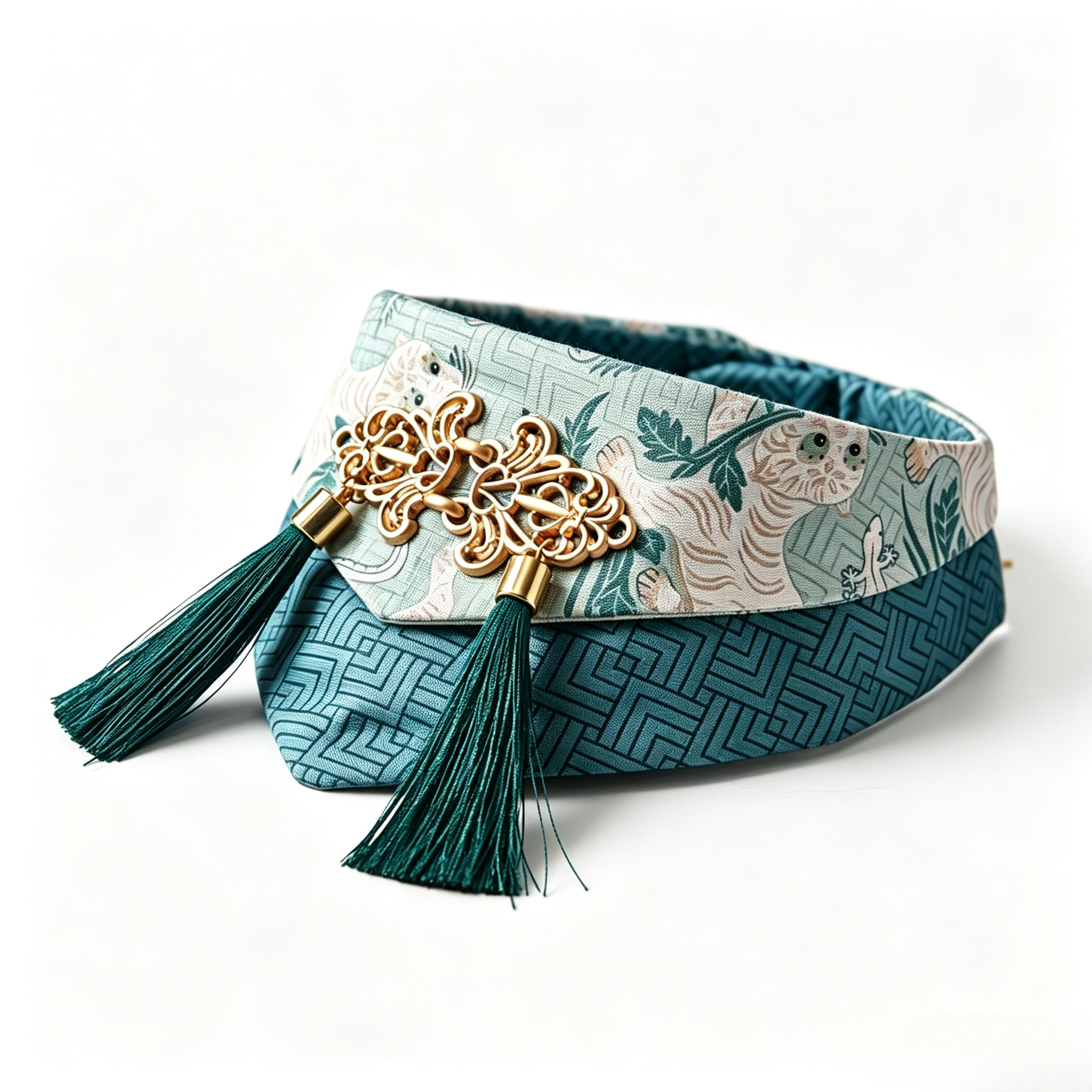 New Chinese Style Pet Triangle Bandana | Cotton Cat & Dog Neckwear