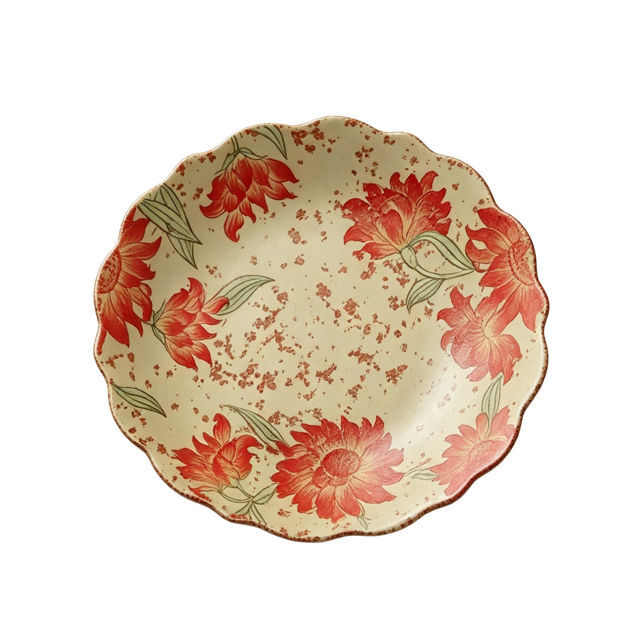 Vintage Chinese Doucai Elevated Pet Bowl