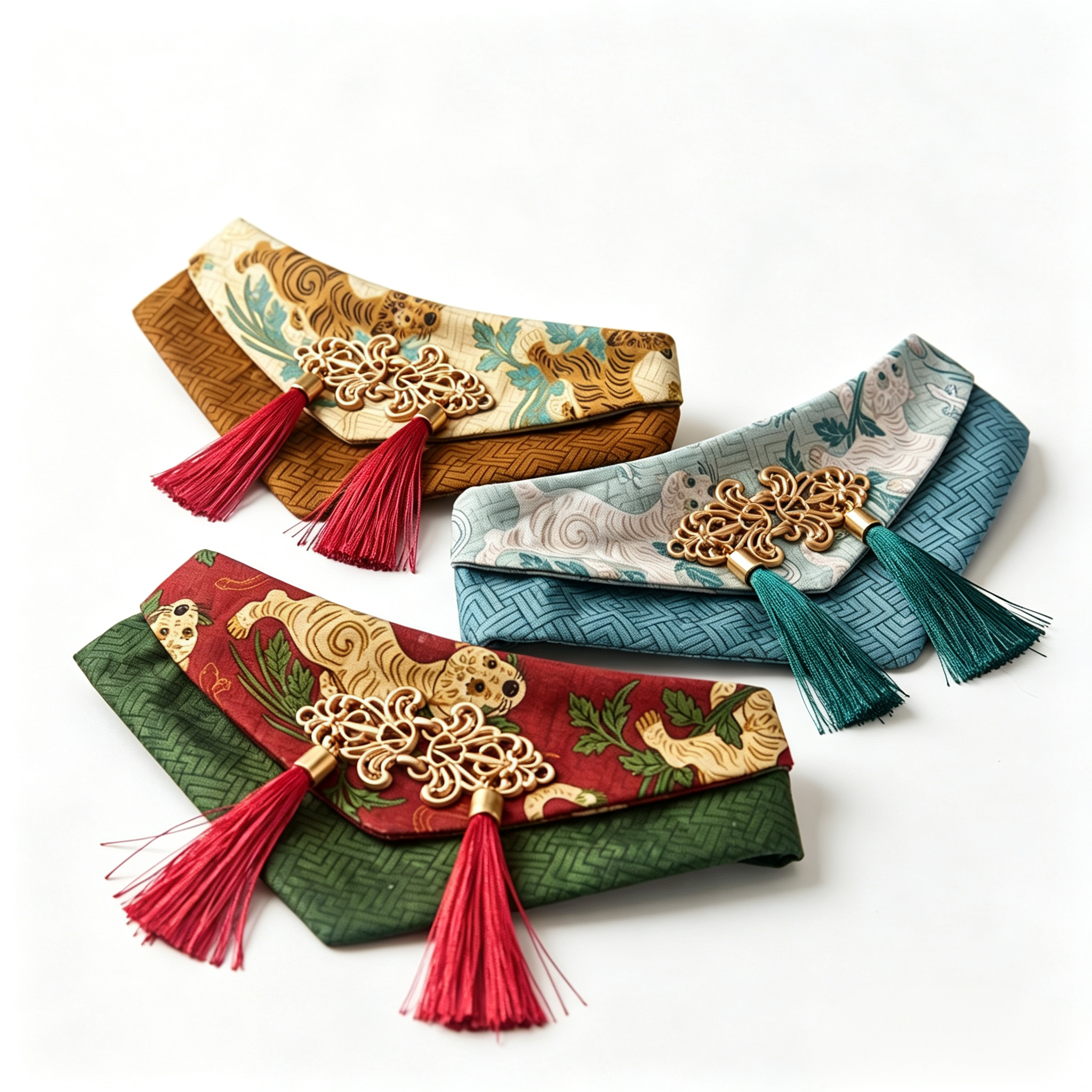 New Chinese Style Pet Triangle Bandana | Cotton Cat & Dog Neckwear