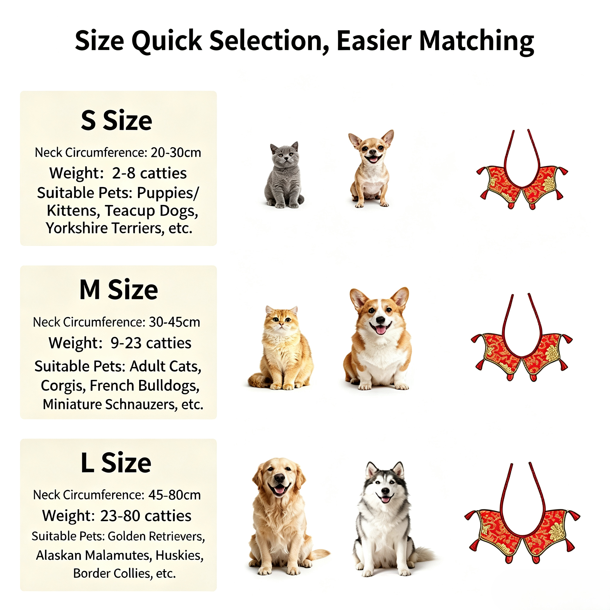 Traditional Festive Pet Neckwear Collar