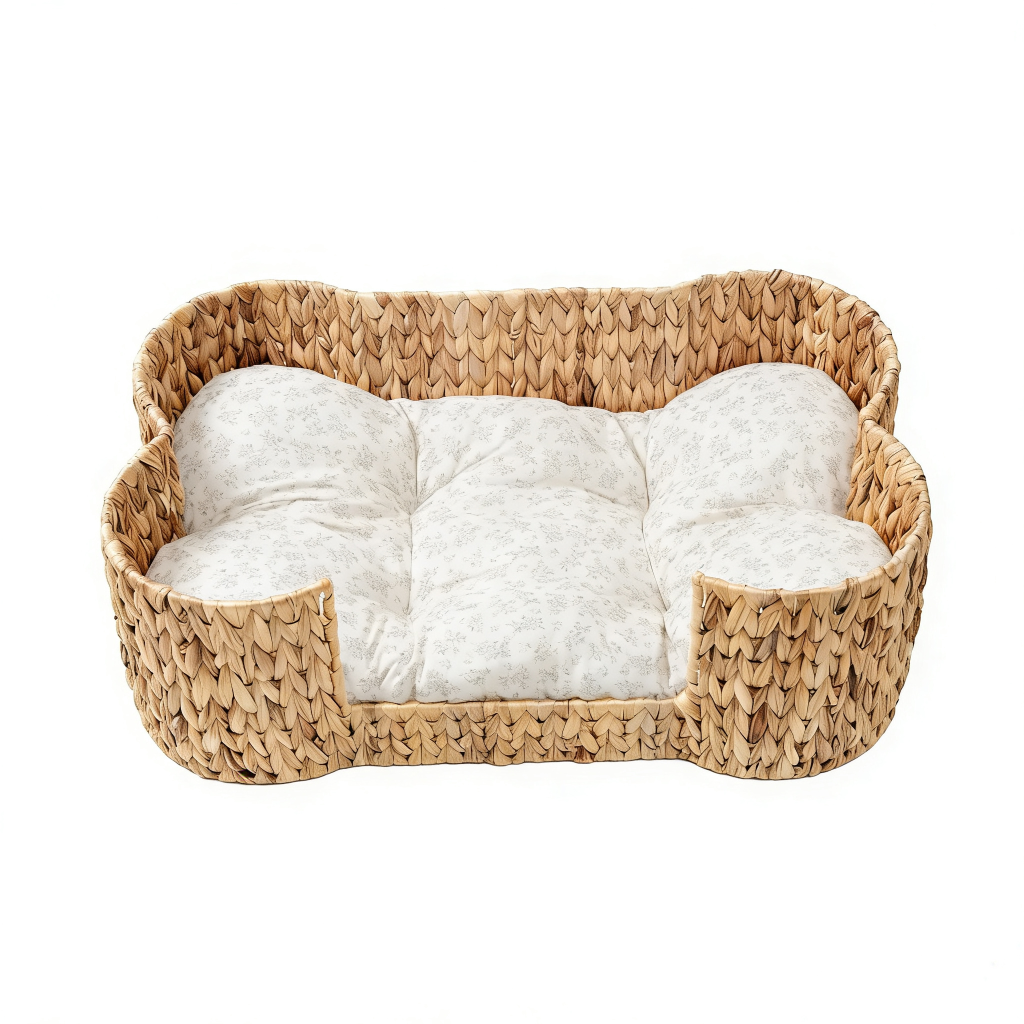Handwoven Rattan Pet Bed | Cozy Cuddler Nest for Dogs & Cats