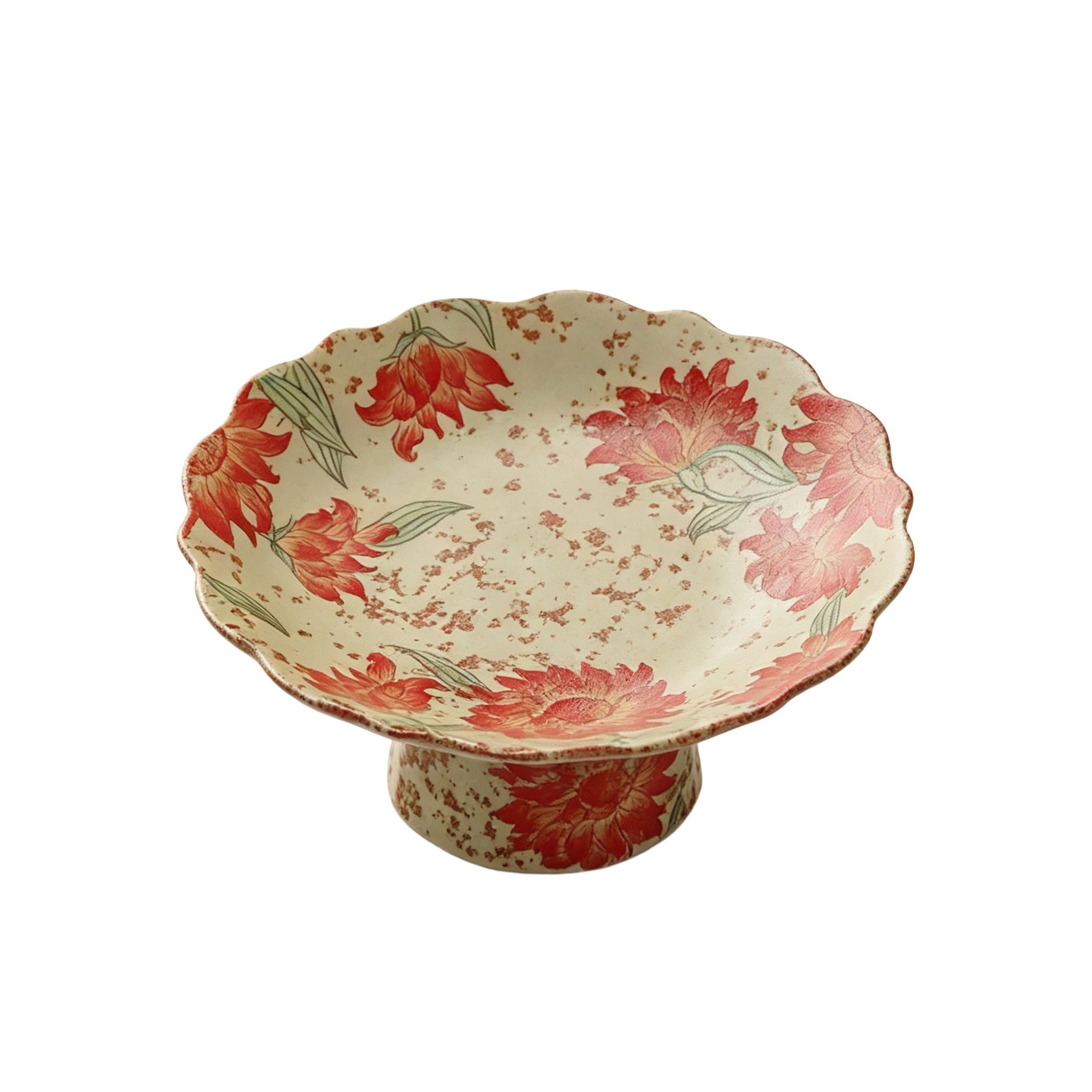 Vintage Chinese Doucai Elevated Pet Bowl