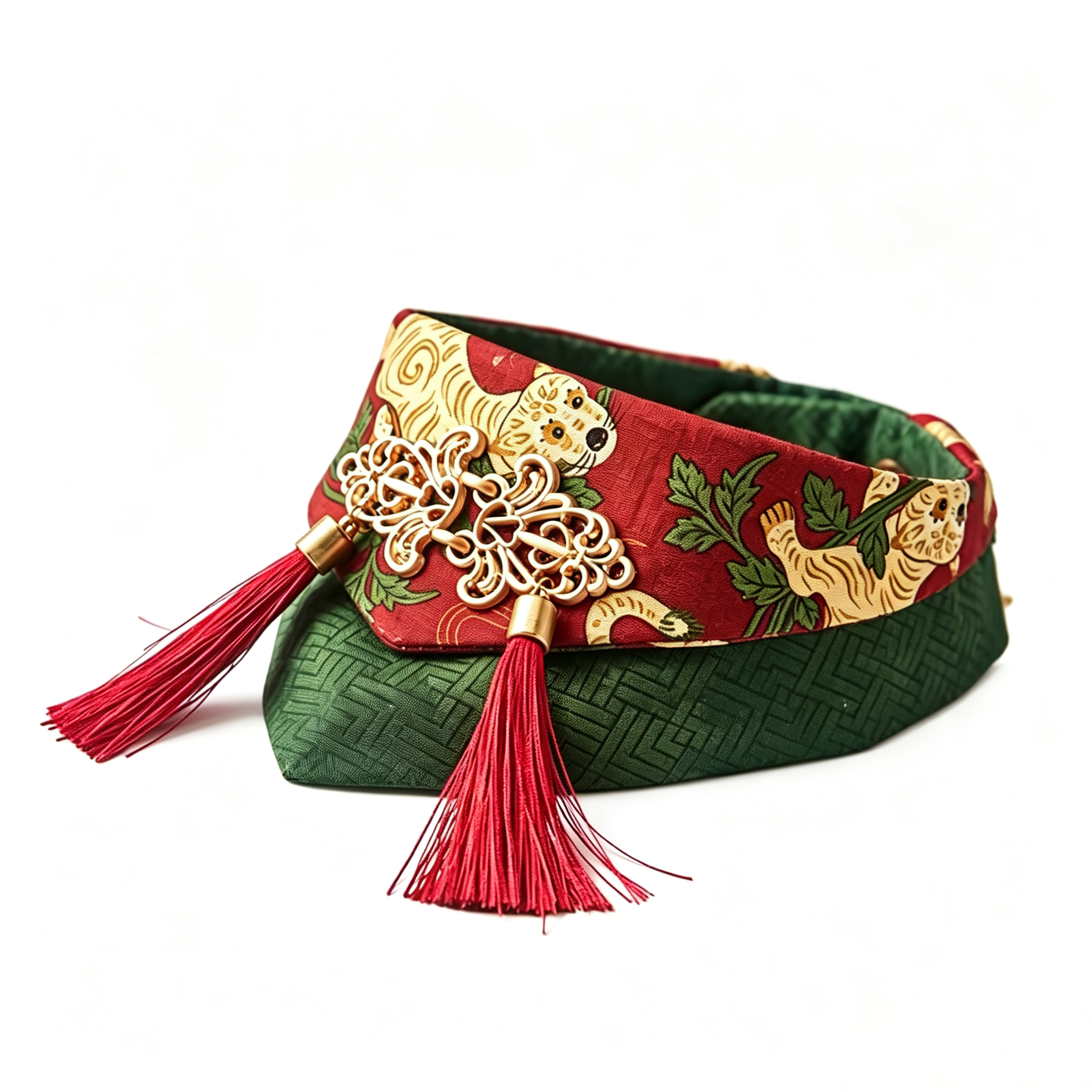 New Chinese Style Pet Triangle Bandana | Cotton Cat & Dog Neckwear