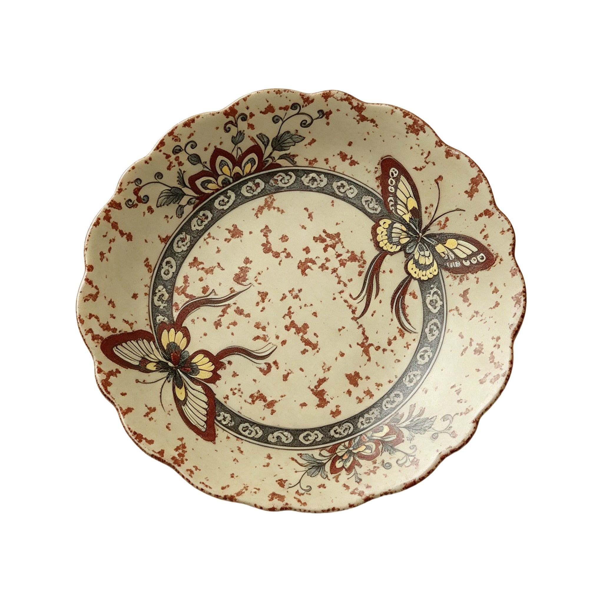 Vintage Chinese Doucai Elevated Pet Bowl