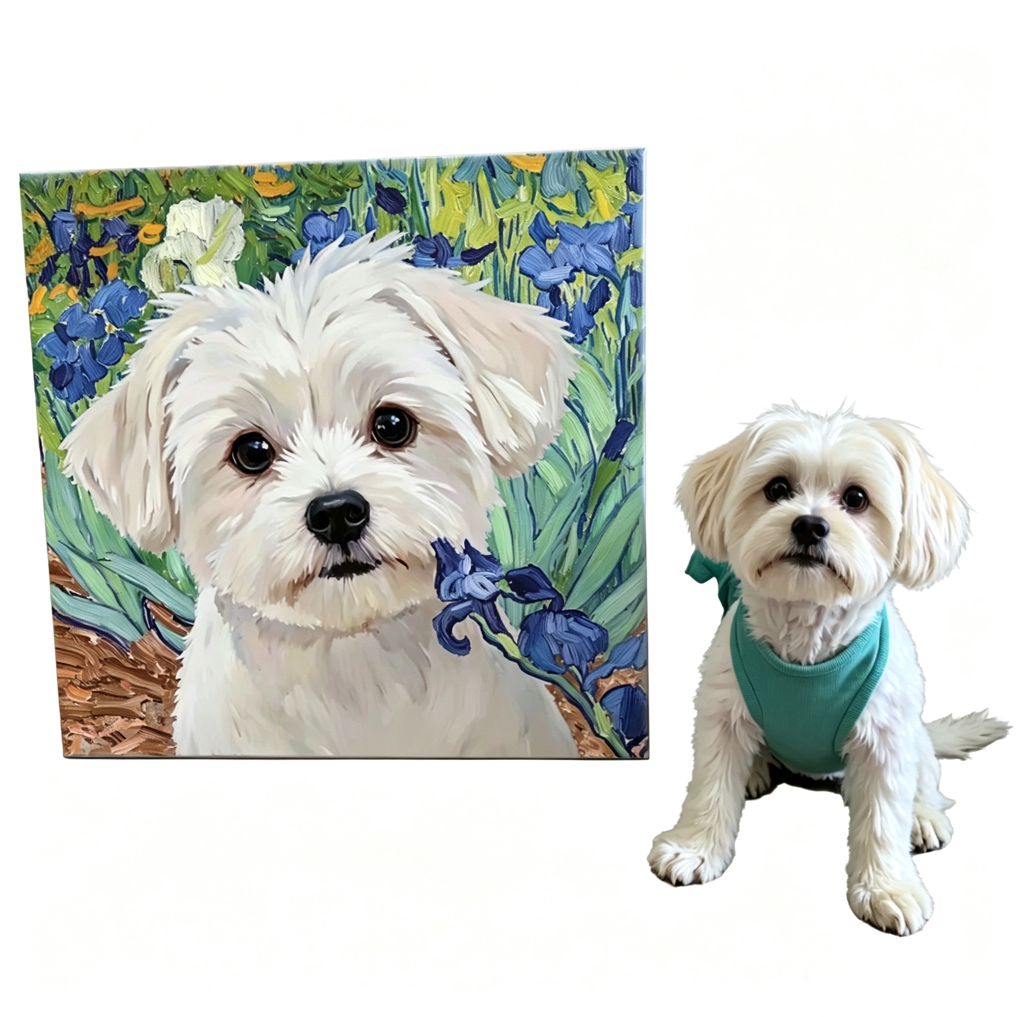 Custom Pet Artwork From Photo - Hand-Painted Oil Painting Wall Decor