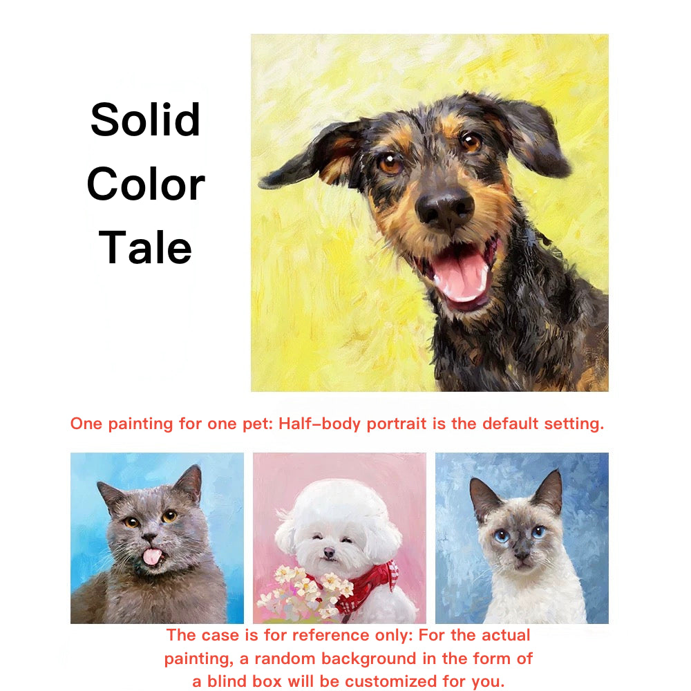 Custom Pet Artwork From Photo - Hand-Painted Oil Painting Wall Decor