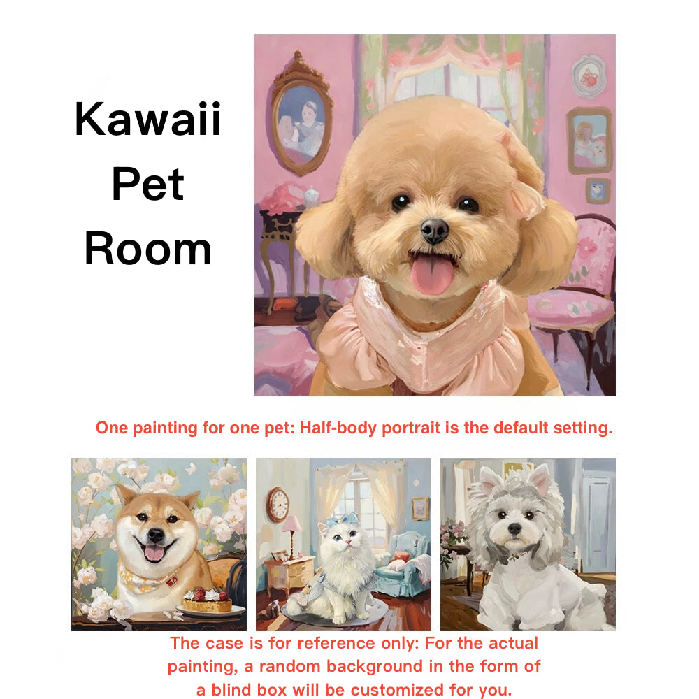 Custom Pet Artwork From Photo - Hand-Painted Oil Painting Wall Decor