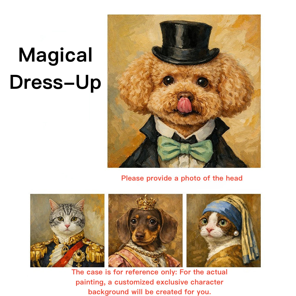 Custom Pet Artwork From Photo - Hand-Painted Oil Painting Wall Decor